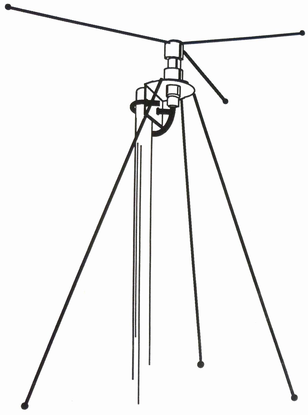 Figure 1 — A wideband discone scanner antenna, the kind that pairs with the 246T's BNC jack for field monitoring. Source: wearecb.com.